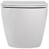 AC1100-AC0105-AC0120 Комплект 3 в 1: подвесной унитаз Bequem AC1100 белый с инсталляцией AC0105 и кнопкой AC0120 хром