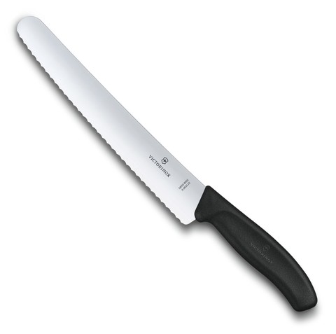 Кухонный нож Victorinox Swiss Classic Bread and Pastry Knife, для хлеба и выпечки (5.1633.21) волнистое лезвие 22 см