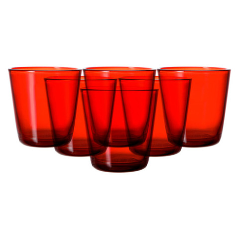 Набор стопок 6шт 80мл IVV Легкость красный