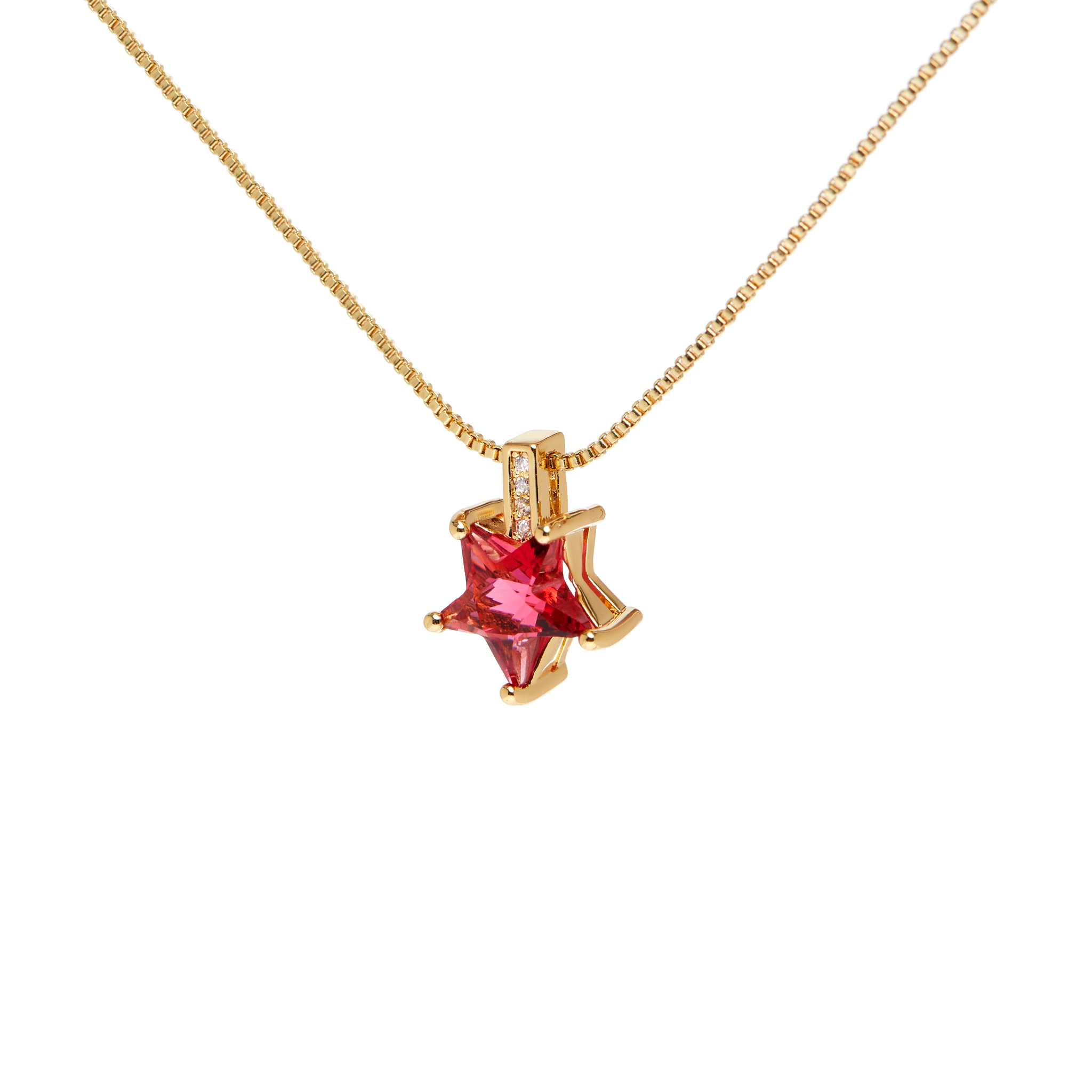 DÉJÀ VU Колье Ruby Star Necklace – Gold