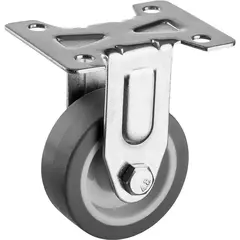 ЗУБР d 50 мм, г/п 40 кг, резина/полипропилен, термопластичное неповоротное колесо, Профессионал (30946-50-F)