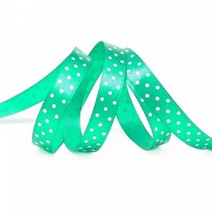 Лента атласная горох, ш. 1 см, мятный