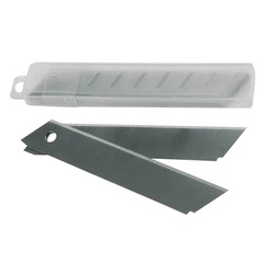 Лезвия сменные для ножей КОБАЛЬТ ширина 9 мм, сегментированные, 13 сегментов, сталь У8, 5 шт. в комплекте, блистер (242-038)