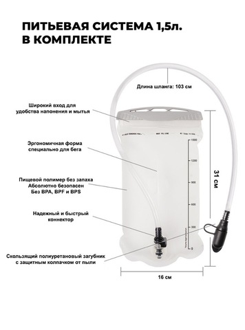 Картинка рюкзак беговой Nevo Rhino 9039 Light Gray - 6