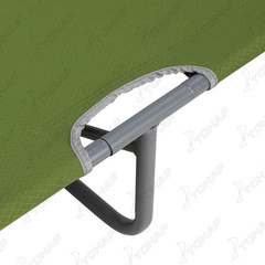 Раскладушка туристическая - походная кровать NISUS (Тонар) (стальная труба д.22, зеленый ромб/серый)