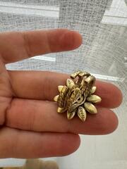 Сет из трех колец РОМАШКА style by GUCCI с цветными вставками (цвет бронза)