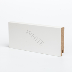 Плинтус МДФ W06-80 Белый 80х16х2050