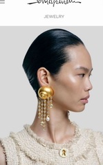 73256- Серьги SNAIL-РАКУШКИ в стиле Schiaparelli с подвесками