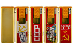 Зажигалки Турбо jet пламя кнопка винчестер металл(028) СССР (50шт*20бл)