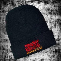 Шапка Naughty by Nature black/red/orange с подворотом