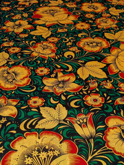 Ткань бязь плательная, рис. "Хохлома", ширина 150 см, арт. 34.2