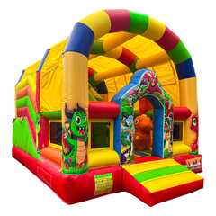 Коммерческий надувной батут с крышей "Динозаврики" 5*4*4 м