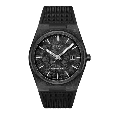 Наручные механические часы Tissot PRX Powermatic 80 Carbon T137.907.97.201.00