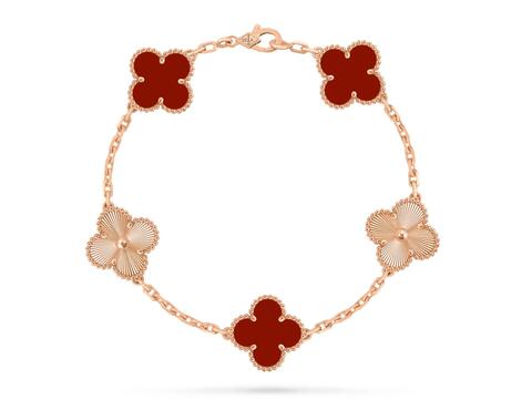 Винтажный браслет Van Cleef & Arpels Alhambra, 5 мотивов