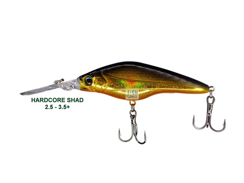 Воблер HARDCORE SHAD 75sp 10гр. 2.5 - 3.5m+ #12 (реплика)