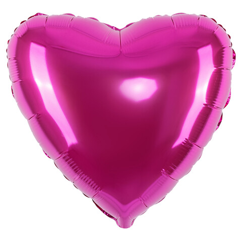 Шар сердце, фуше, 45 см