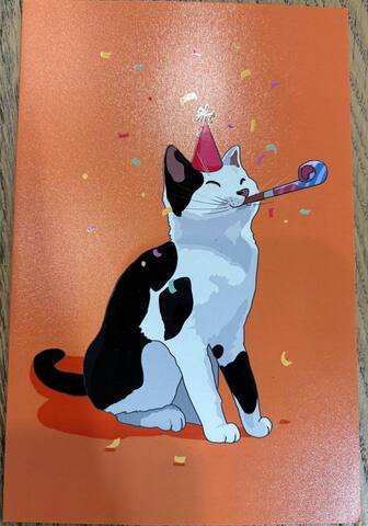 Открытка Кошка, см, 1 шт.