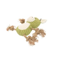 Mpets игрушка мягкая для собак Коровка  Рози с канатом, 28 см