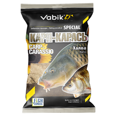 Прикормка Vabik SPECIAL Карп-Карась Халва черный 1кг 10 шт/уп.