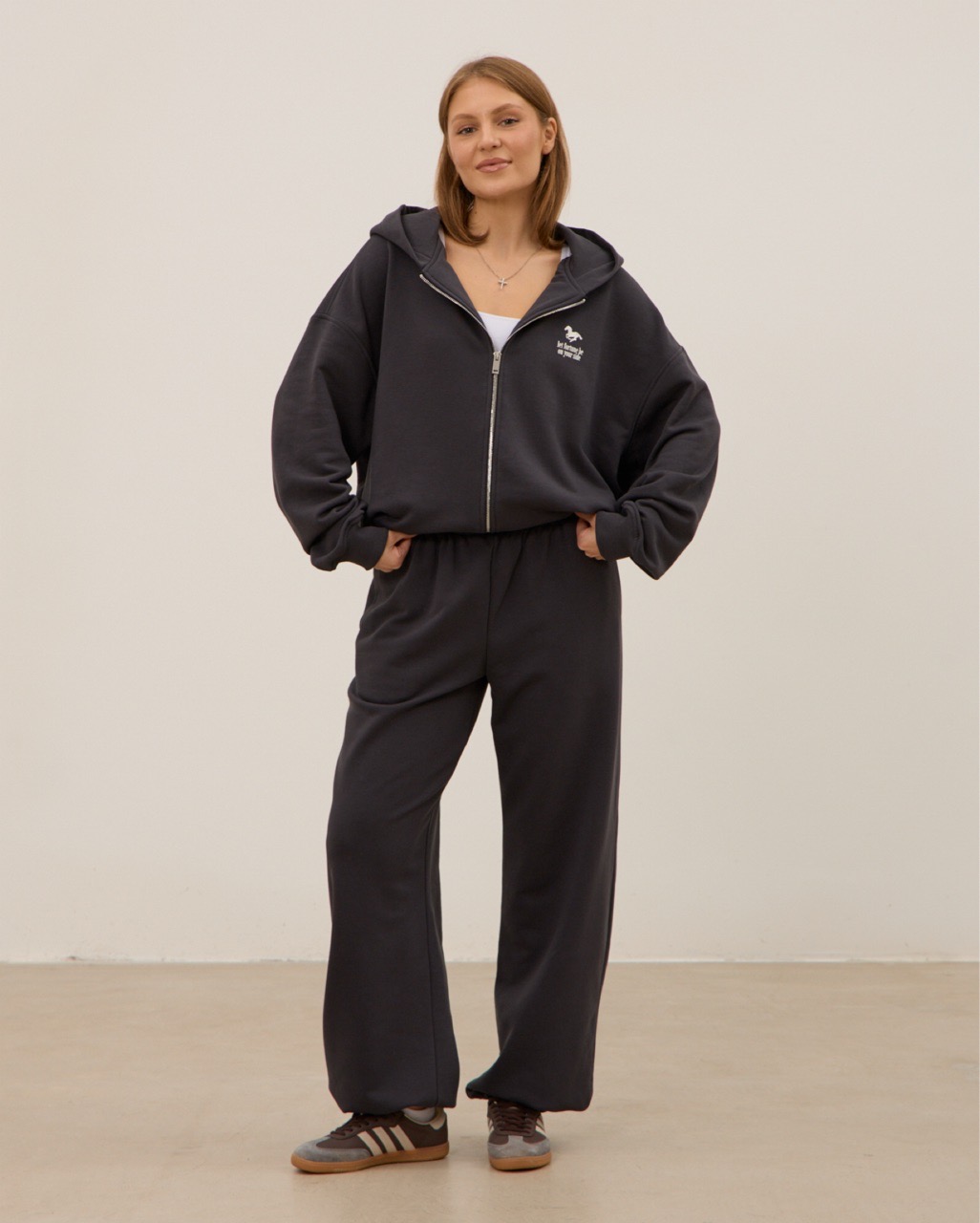 Худи на молнии 04, графит