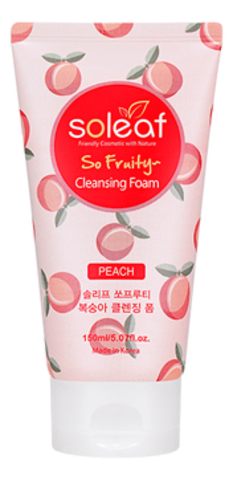 Очищающая пенка для лица с экстрактом персика So Fruity Peach Cleansing Foam