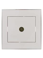 RAIN 703 0225 130 Розетка ТВ оконечная   белый с бок.вст.хром