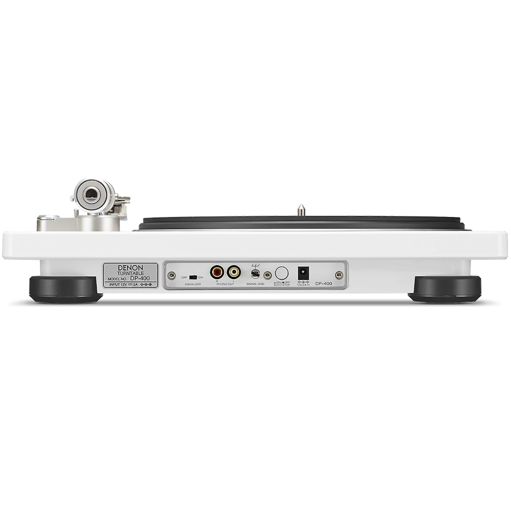 Виниловый проигрыватель Denon DP-400 White разъемы
