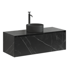 Тумба с раковиной Sancos Stone, 120 см., керамогранит черный, ST120NM