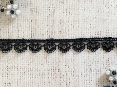 Кружево плетеное, ш. 1,2 см, чёрный