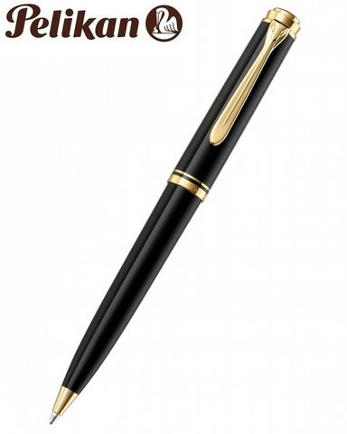 Ручка шариковая Pelikan Souverän® K800 Black GT (996983)