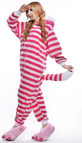 Алиса в стране чудес пижама кигуруми для взрослых Чеширский Кот