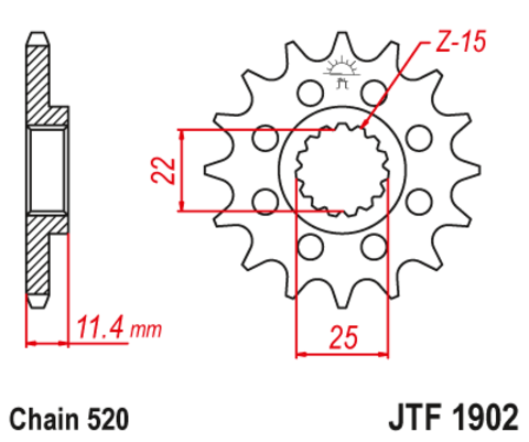 Звезда ведущая JTF1902-15