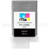 Совместимый картридж Canon PFI-102BK (Black Dye) 130 мл для Canon iPF500, iPF510, iPF600, iPF605, iPF610, iPF650, iPF655, iPF700, iPF710, iPF720, iPF750, iPF755, LP17