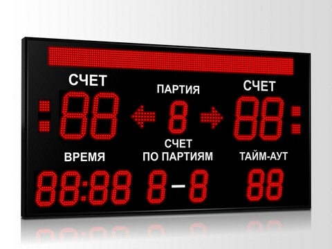 Табло для волейбола Импульс 718-D18x4-D13x9-S8x128xP10-S4-A2