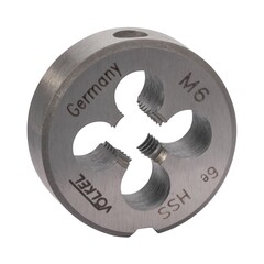 Плашка М 6,0х1,0 DINEN22568 HSS 6e 20х7мм Volkel 27509