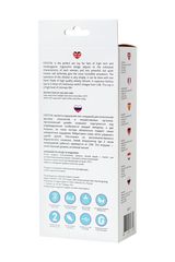Голубой вибратор с клиторальным стимулятором CRYSTAL - 18,3 см. - 