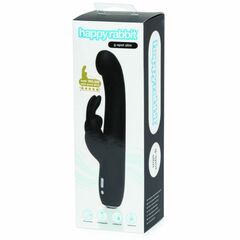 Чёрный вибратор Slimline G-Spot Rechargeable Rabbit Vibrator - 24,1 см. - 