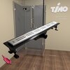 Timo К-т водоотводящий желоб SP10-900 из пластика, с порогами из нерж. стали + Декор. вставка DG10-900 Комплект: желоб SP10-900, с порогами + вставка DG10-900