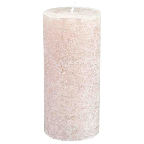 Свеча цилиндрическая Luz your senses 15см жемчужный металик
