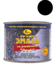 Грунт-эмаль на ржавчину 3 в 1 Новбытхим черная
