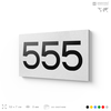 Номер на дверь 555, табличка на дверь для офиса, квартиры, кабинета, аудитории, склада, белая 120х70 мм, Айдентика Технолоджи