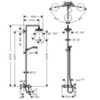 Душевая система с термостатом и изливом внешнего монтажа 155,6 см с верхней лейкой 18х18 см 2 режима Hansgrohe Croma Select 27351400