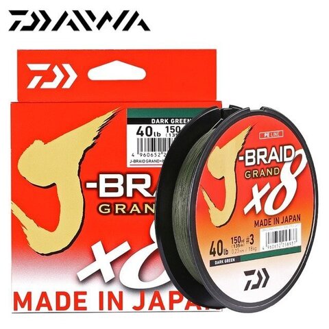 Купить шнур плетеный Daiwa J-Braid Grand X8 135м 0.24мм светло-серый