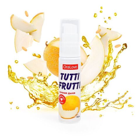 Гель-смазка Tutti-frutti со вкусом сочной дыни - 30 гр.