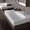 Раковина Geberit Citterio с полкой: B=75см, T=50см, Отверстие под смеситель=Правая, Перелив=Без, Полочное пространство=Левая, Белый / Специальное керамическое покрытие KeraTect