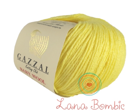 Пряжа Gazzal Baby Wool 833 лимонный