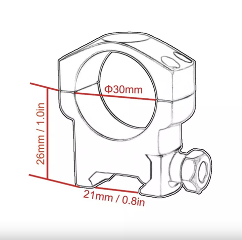 Кольца Vector Optic 30 мм, на Weaver, средние (SCTM-22)