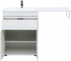Aquanet 239215 Тумбас раковиной Токио 130 L напольная 1 ящик 2 фасада цвет белый глянец (239215)