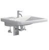 Раковина Geberit Renova Comfort Square, безбарьерная: B=65см, T=55см, Отверстие под смеситель=По центру, Перелив=Без, Белый
