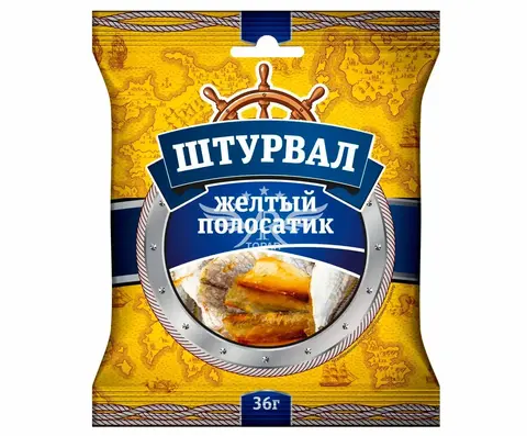 Штурвал Желтый полосатик солено-сушенный 36гр
